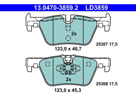 BMW F20 F21 F22 F23 F30 F31 F32 F33 F34 F36 Arka Fren Balatası Seramik - 34216850569 ATE BMW F20 F21 F22 F23 F30 F31 F32 F33 F34 F36 Arka Fren Balatası Seramik - 34216850569 ATE