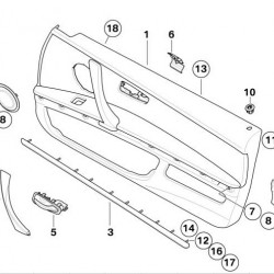Bmw Door Trim Cover Leather Right 51416980500 51419135338 Bmw Door Trim Cover Leather Right 51416980500 51419135338