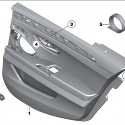 Bmw Door Trim Cover Leather Rear Right 51427273302 Bmw Door Trim Cover Leather Rear Right 51427273302
