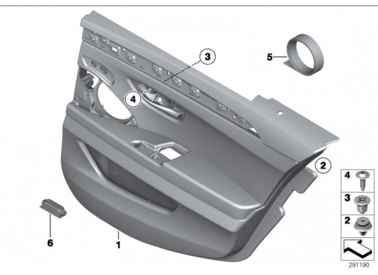 Bmw Door Trim Cover Leather Rear Right 51427273302 Bmw Door Trim Cover Leather Rear Right 51427273302