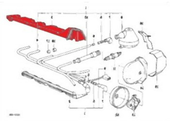 BMW E30 E34 E36 M40 Buji Kablosu Üst Muhafazası - 12121727687 BMW Orjinal