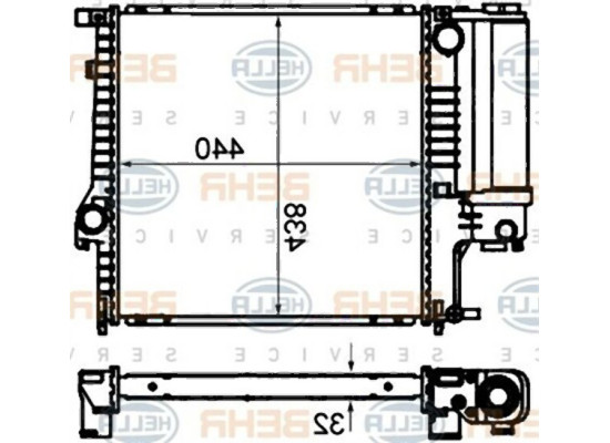 BMW E30 E36 Z3 Radyatör Manuel Klimalı - 17111728907 BEHR