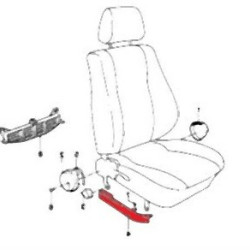 BMW E30 Seat Side Cover Right 52101942102 BMW E30 Seat Side Cover Right 52101942102