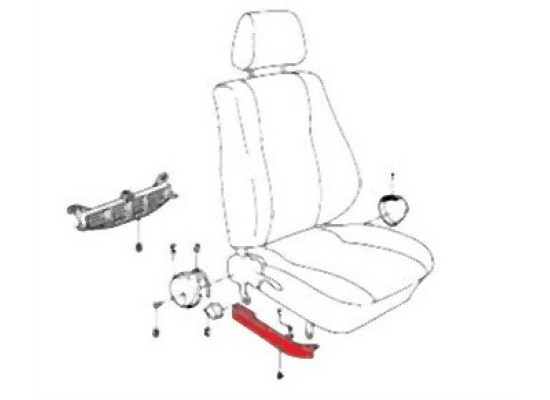 BMW E30 Koltuk Yan Kaplaması Sağ - 52101942102 BMW Orjinal