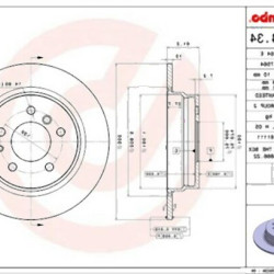 BMW E34 Arka Fren Diski Takım - 34211162305 BREMBO