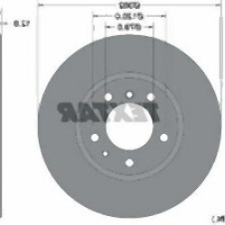 Комплект плоских передних тормозных дисков BMW E34 — 34111161693 TEXTAR Комплект плоских передних тормозных дисков BMW E34 — 34111161693 TEXTAR