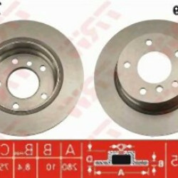 BMW E36 E46 Arka Fren Diski Düz Takım - 34216864051 TRW