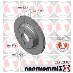 BMW E36 E46 Воздушный комплект заднего тормозного диска - 34216855155 ZIMMERMANN