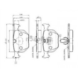 Колодки тормозные задние BMW E38 E39 M5 E46 E53 E83 - 34216761248 BOSCH