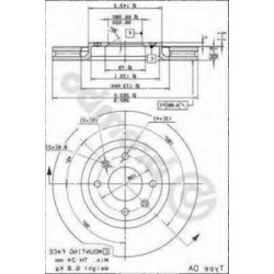 BMW E39 Rear Brake Disc Flat Set 34216767049 BREMBO