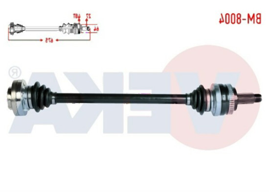 BMW E46 Arka Aks Mili Sağ - 33211229588 VEKA