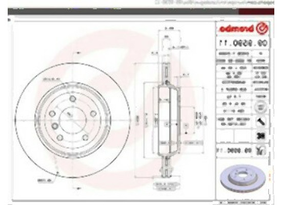 BMW E46 Arka Fren Diski Havalı Takım - 34216864052 BREMBO