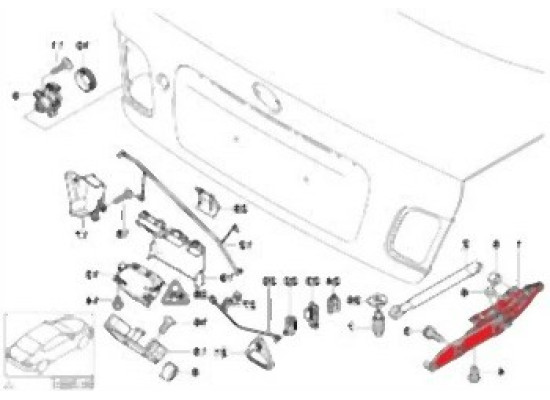 BMW E46 Trunk Hinge Right 41627001560