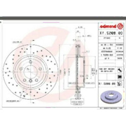 BMW E46 E85 E86 330 Пневматика передних тормозных дисков - 34116864047 BREMBO