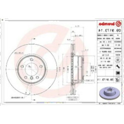 BMW E60 E61 Комплект передних тормозных дисков - 34116864059 BREMBO