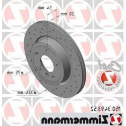 Комплект перфорированных задних тормозных дисков BMW E89 Sport Type - 34216782607 ZIMMERMANN Комплект перфорированных задних тормозных дисков BMW E89 Sport Type - 34216782607 ZIMMERMANN