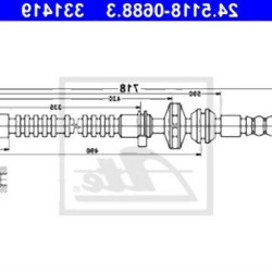 BMW F01 F02 F06 F07 F10 F11 F12 F13 Ön Fren Hortumu - 34326775261 ATE