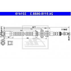 BMW F01 F02 F06 F07 F10 F11 F12 F13 Front Brake Hose 34326775261 ATE