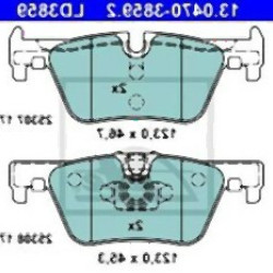 BMW F20 F21 F22 F23 F30 F31 F32 F33 F34 F36 Arka Fren Balatası Seramik - 34216850569 ATE