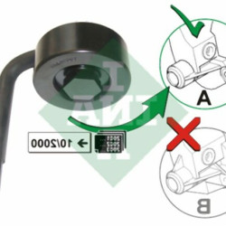 BMW M57 Tensioner Pulley 64552354034 INA BMW M57 Tensioner Pulley 64552354034 INA