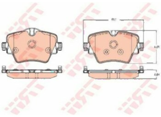 BMW MINI E89 F39 F40 F44 F45 F46 F48 F54 F60 G01 G02 G20 G21 G29 G30 G31 Ön Fren Balatas - 34106860019ı TRW