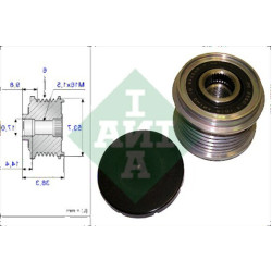 BMW Alternator Pulley 12317802619 INA