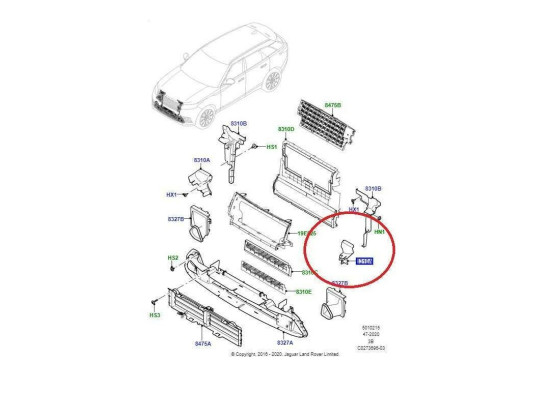Land Rover Genuine Air Deflector Left Lr092685 Land Rover Genuine Air Deflector Left Lr092685