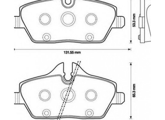 BMW MINI E81 E82 E87 E88 R56 R57 R58 R59 R60 R61 F54 F55 F56 F57 &Ouml;n Fren Balatası - 34116774050 4UU