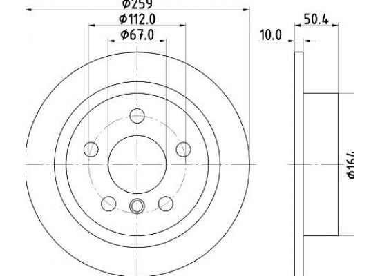 Mini Cooper Fren Diski Arka F55 F56 F57 F55 F56 Cabrio Mini 34216799383