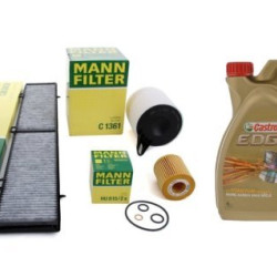 Bmw E90 316i Case Periodic Maintenance Filter Set Mann Castrol 5W30