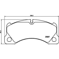 Комплект передних колодок Porsche Panamera 8db355015801 (Pgd-8db355015801) Комплект передних колодок Porsche Panamera 8db355015801 (Pgd-8db355015801)