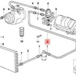 BMW Air Conditioner Pipe E34 E32 1542018 64538390620