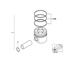 BMW Piston 0.50 E90 E92 E93 E60 E65 E66 E53 E70 E71 X5 X6 11257792746 081pi0010200s Mah 22367792746