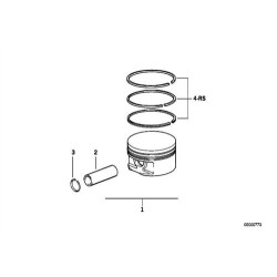 BMW Piston Segmanli 0.50 E36 E34 09 92 < 4601050 11251722493