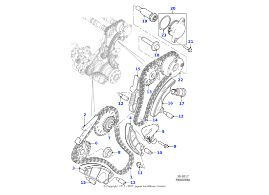 Jaguar F-Pace Timing Chain Tensioner Jde40403