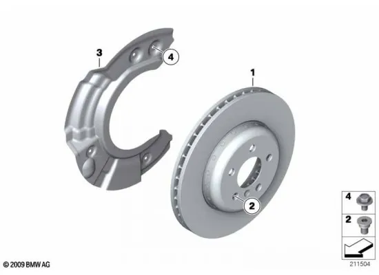 Bmw Fren Diski Hafif Yapi Havaland. Sağ 34116785670 34116898730