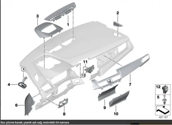 Bmw Kaplama Centerstack 51459365091