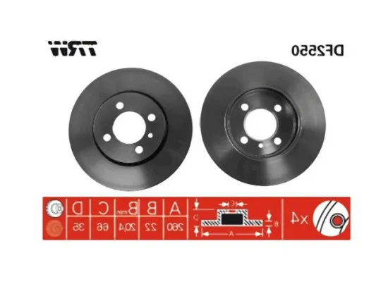 BMW E30 Ön Fren Diski Havalı Takım - 34111160915 TRW BMW E30 Ön Fren Diski Havalı Takım - 34111160915 TRW