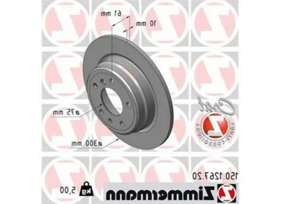 BMW E34 Arka Fren Diski Takım - 34211162305 ZIMMERMANN BMW E34 Arka Fren Diski Takım - 34211162305 ZIMMERMANN