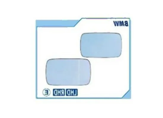 BMW E34 E36 E39 Ayna Camı Isıtmalı Konveks Çizgili Sağ - 51168119724 VIEWMAX