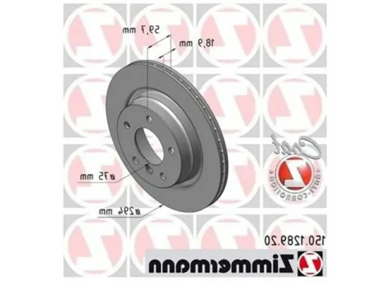 BMW E36 E46 Arka Fren Diski Havalı Takım - 34216855155 ZIMMERMANN BMW E36 E46 Arka Fren Diski Havalı Takım - 34216855155 ZIMMERMANN