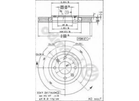 BMW E39 Arka Fren Diski Düz Takım - 34216767049 BREMBO