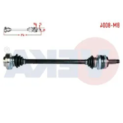 BMW E46 Arka Aks Mili Sağ - 33211229588 VEKA BMW E46 Arka Aks Mili Sağ - 33211229588 VEKA