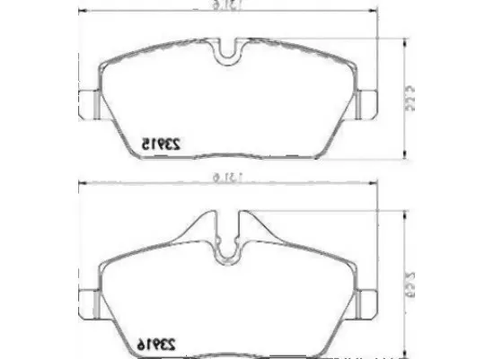 BMW MINI E81 E82 E87 E88 R56 R57 R58 R59 R60 R61 F54 F55 F56 F57 Ön Fren Balatası - 34116774050 TEXTAR