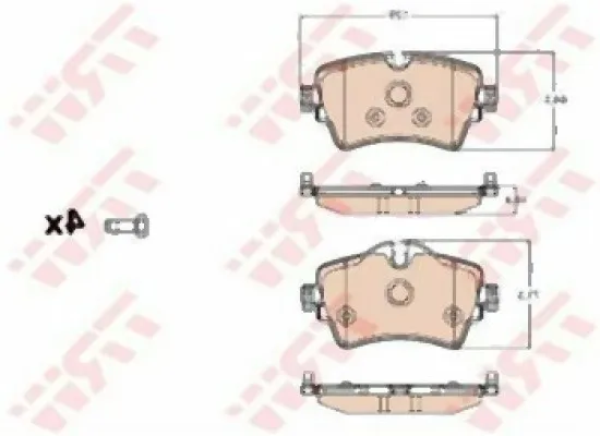 BMW MINI F45 F46 F48 F54 F55 F56 F57 F60 Ön Fren Balatası - 34106874034 TRW