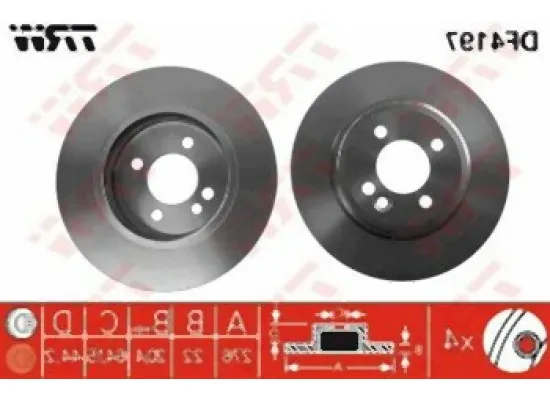 MINI R50 R52 R53 Ön Fren Diski Takım - 34111502891 TRW MINI R50 R52 R53 Ön Fren Diski Takım - 34111502891 TRW
