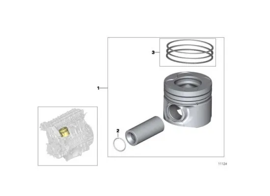 BMW Piston 84.03mm Standart E46 E60 E65 E83 E53 X3 X5 11257788397 Bmw 11257788396