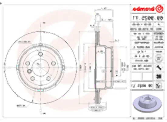 BMW E70 E71 F15 F16 Arka Fren Diski Takım - 34216793247 BREMBO