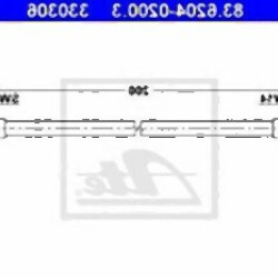 BMW E30 E32 E34 E36 Компактный задний тормозной шланг - 34321159878 ATE