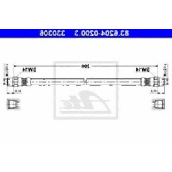 BMW E30 E32 E34 E36 Компактный задний тормозной шланг - 34321159878 ATE